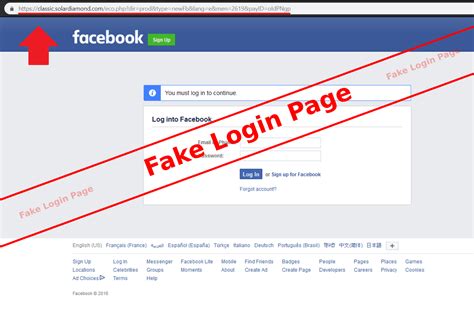 are there fake facebook websites